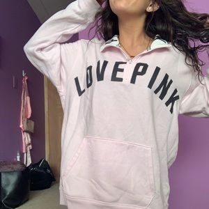 PINK VS QUARTER ZIP💗🖤